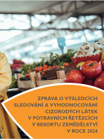 Monitoring cizorodých látek v potravních řetězcích v resortu zemědělství v roce 2024